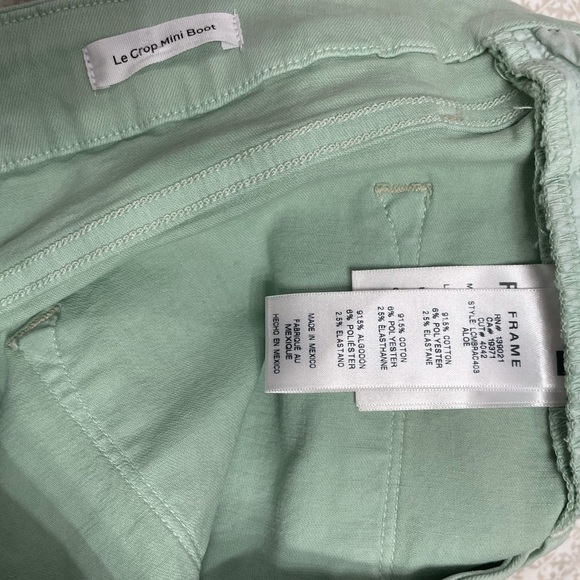 Frame Le Crop Mini Boot High Waist Raw Hem Jeans - Picture 10 of 12
